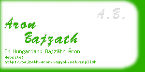 aron bajzath business card